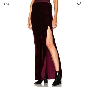 BNWT NiLi Lotan velvet maxi skirt
